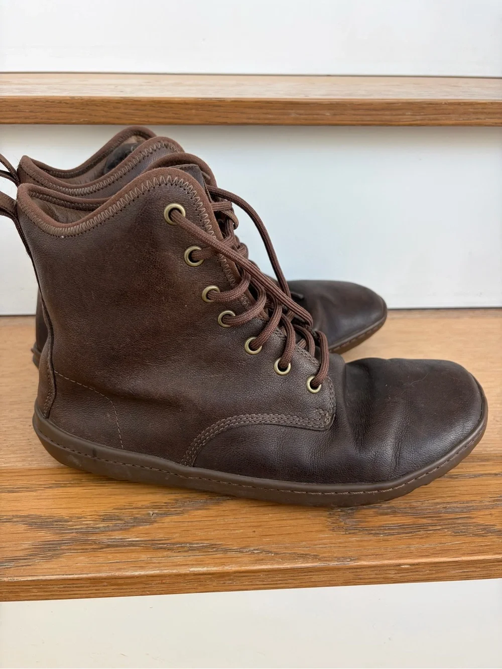 Vivobarefoot Scott Leather Minimalist Barefoot Boots Brown Men's Size 41 / US 8